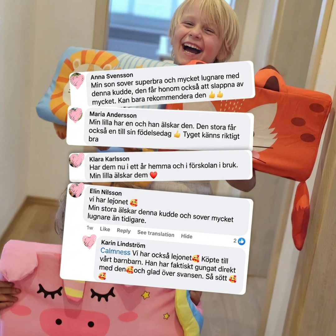 Calmness™ Barnkudde – Från 2-timmars kamp till 15 minuters lugn.